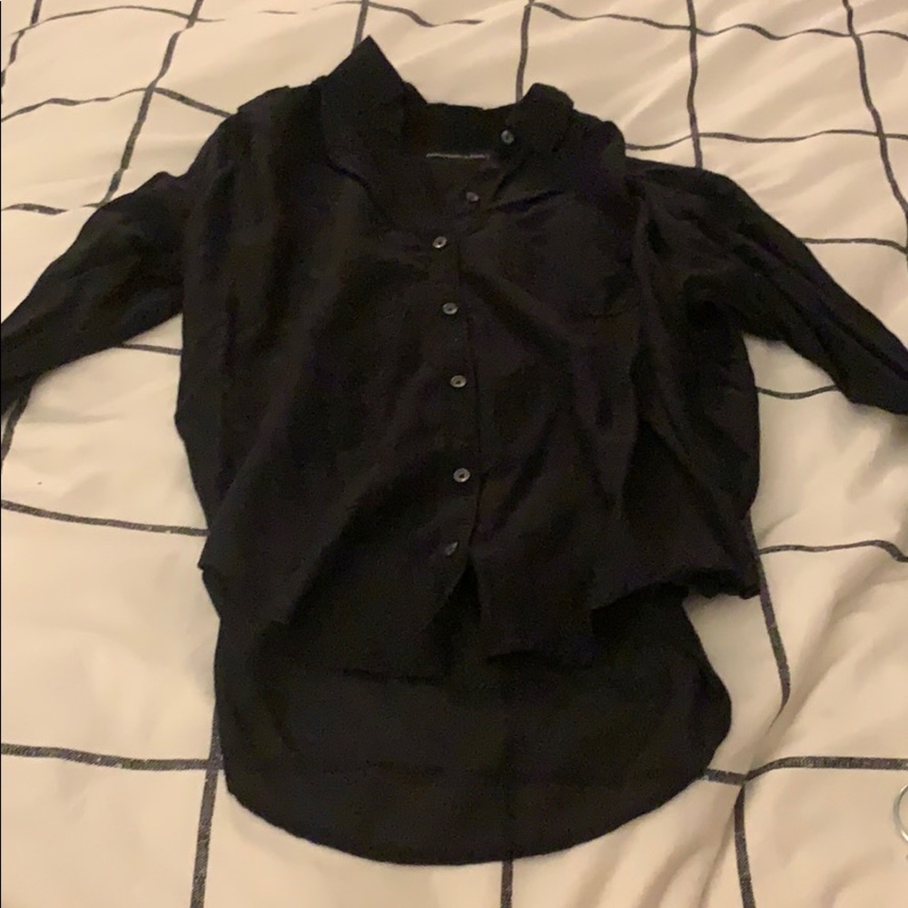 Black button down